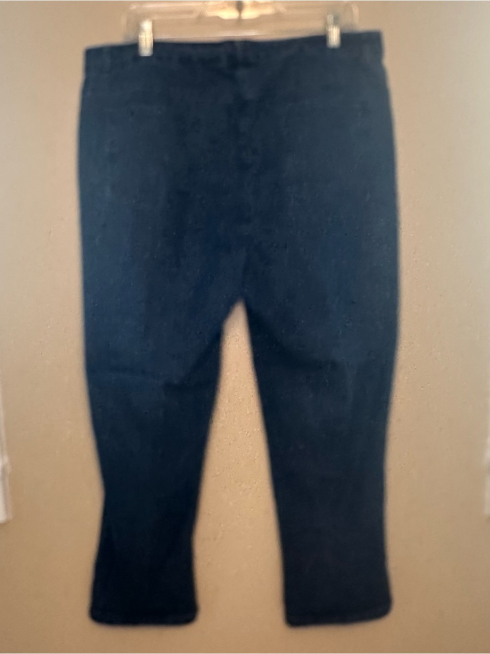 Ruby Rd. Dark Blue Distressed Straight Leg Jeans - Picture 3 of 4